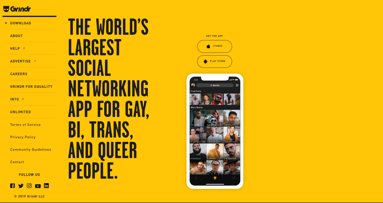 Grindr 's base product is a free, ad-supported app that uses location ...
